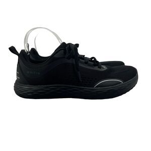 Whitin Mens 41 Running Shoes Black Zero Drop Lace Up Sneakers Wide Toe Box